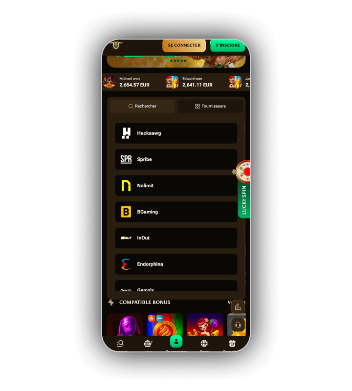 Liste des studios de jeu disponibles chez AmunBet class&eacute;s par nom